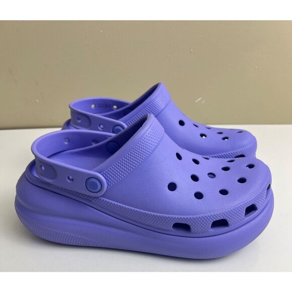 Crocs Classic Crush Violet Purple  Platform Clog Womens 9 Mens 7 Slip On Chunky - Picture 4 of 7